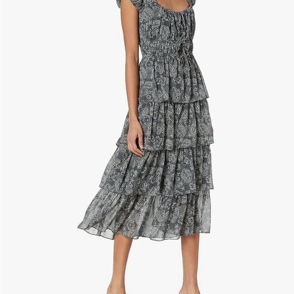 Likely Moss Dress Size 2 charcoal and Ivory #0008 - Picture 1 of 10